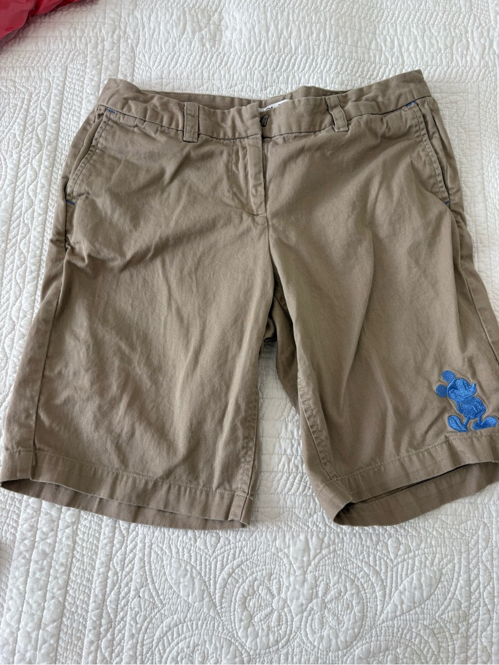 Women's Disney Parks  Bermuda Shorts with Blue Embroidered Mickey